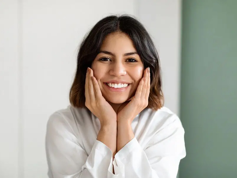 Women smiling
