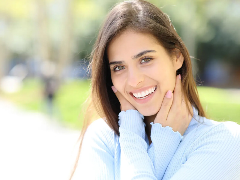 Beauty Woman With White Teeth