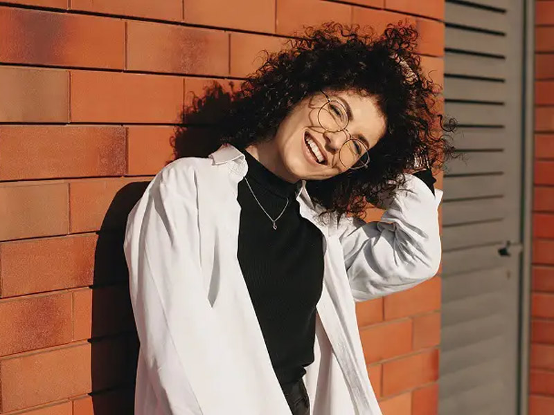 Women smiling