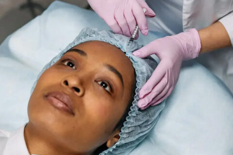 Women treating for dermal fillers